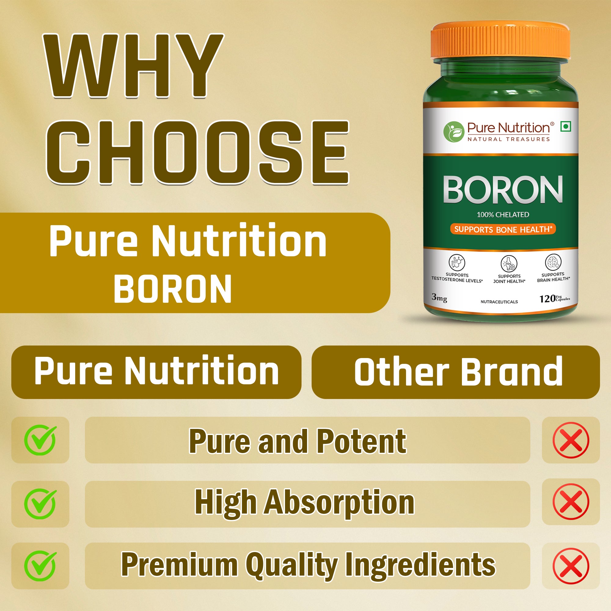 PURE NUTRITION BORON PROTEINATE 3G 120 CAPSULES — photo 2