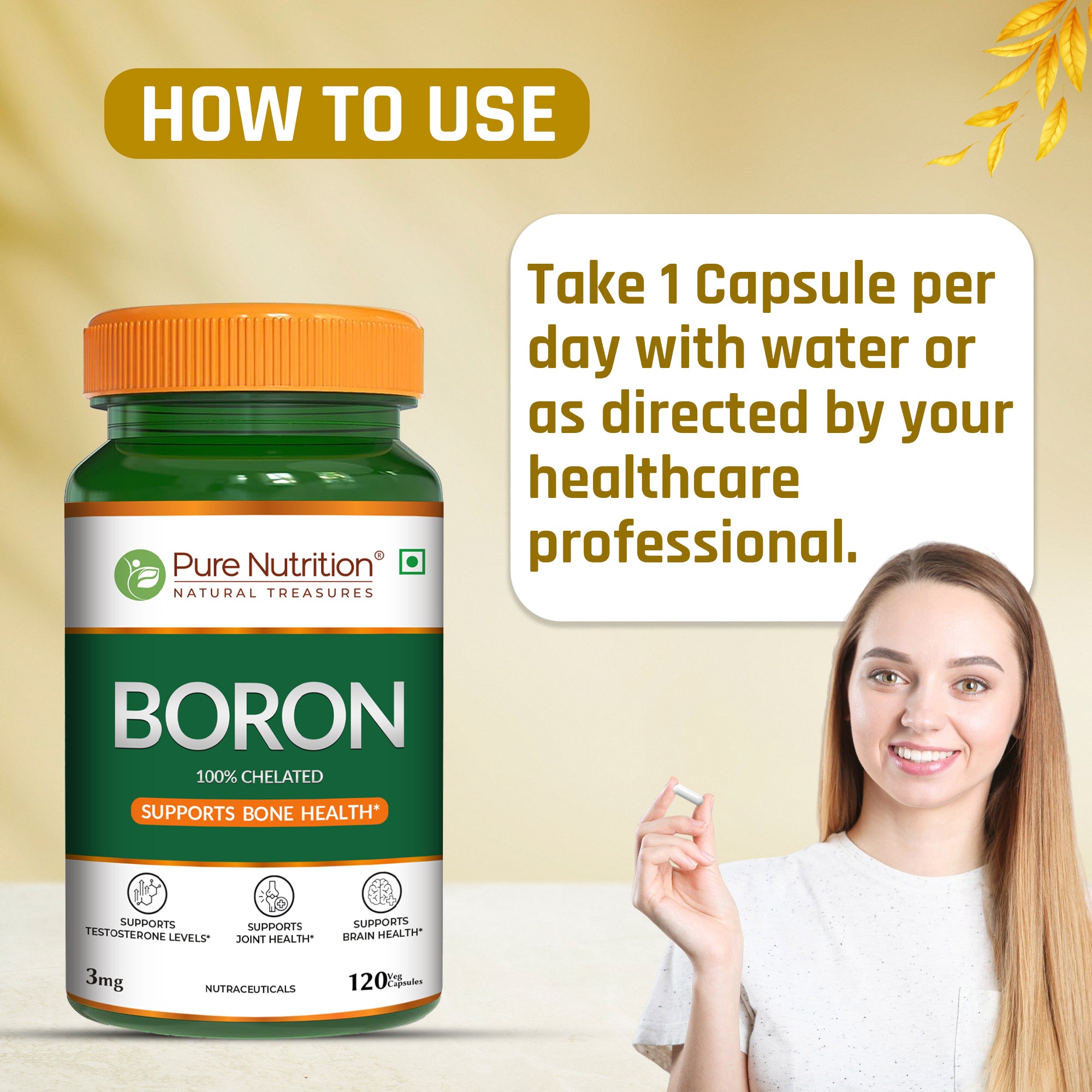 PURE NUTRITION BORON PROTEINATE 3G 120 CAPSULES — photo 4
