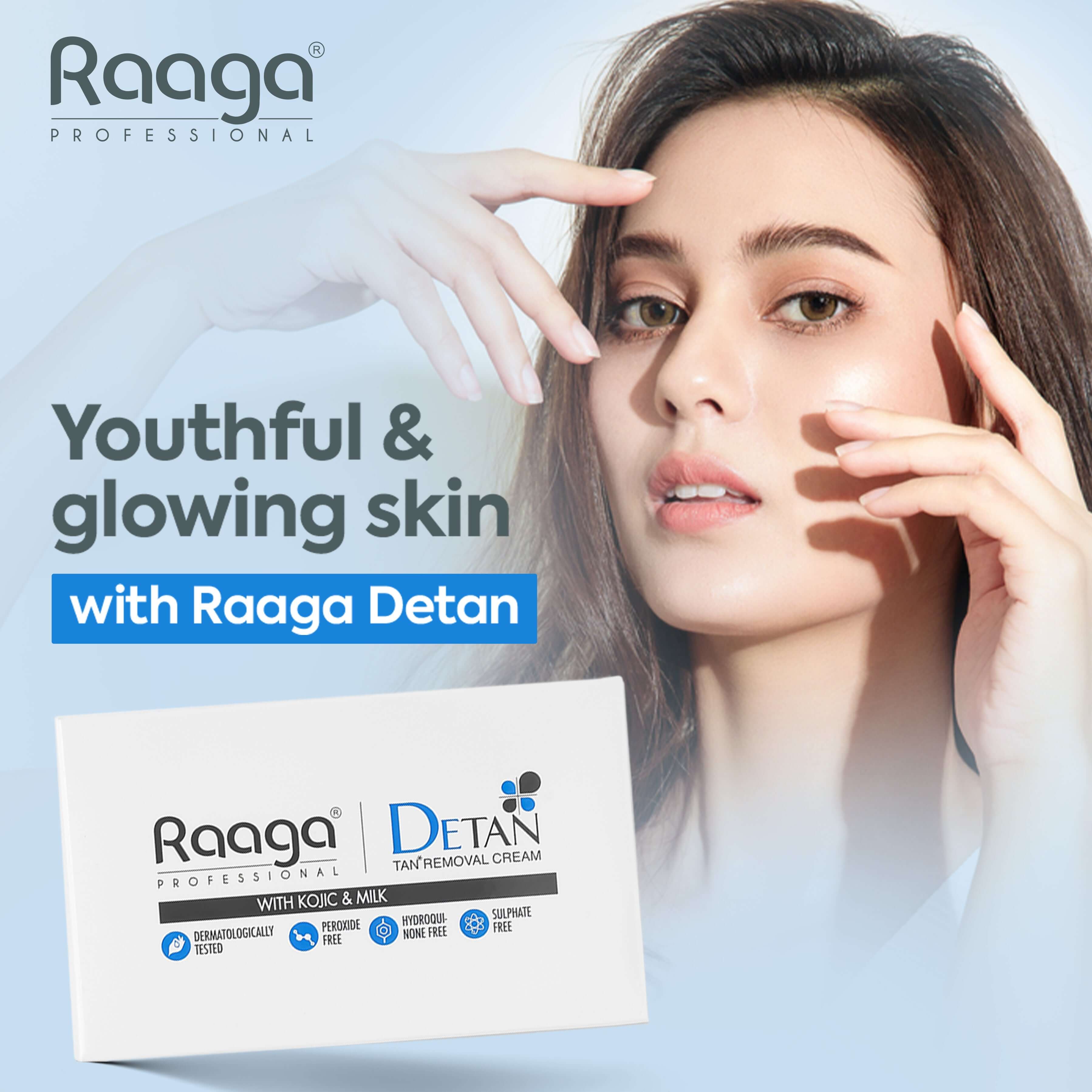 RAAGA PROFESSIONAL DETAN TAN REMOVAL CREAM WITH KOJIC & MILK 72G