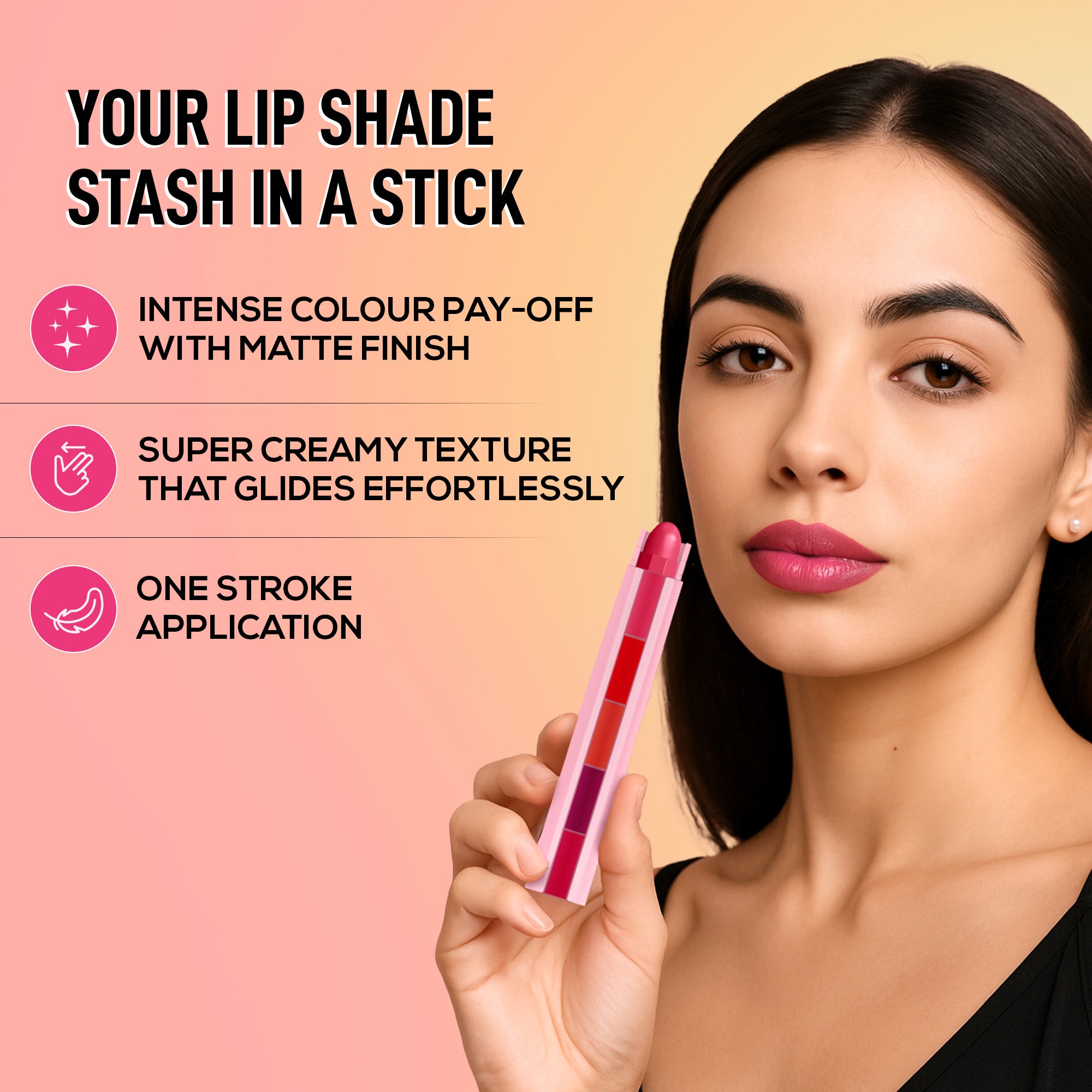RENEE Everyday Fab 5 5-in-1 Matte Lipstick, Nude — photo 2