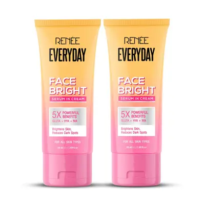 RENEE Everyday Face Bright Serum In Cream For Clear, Bright Skin, Pack of 2, Cream Pack of 2