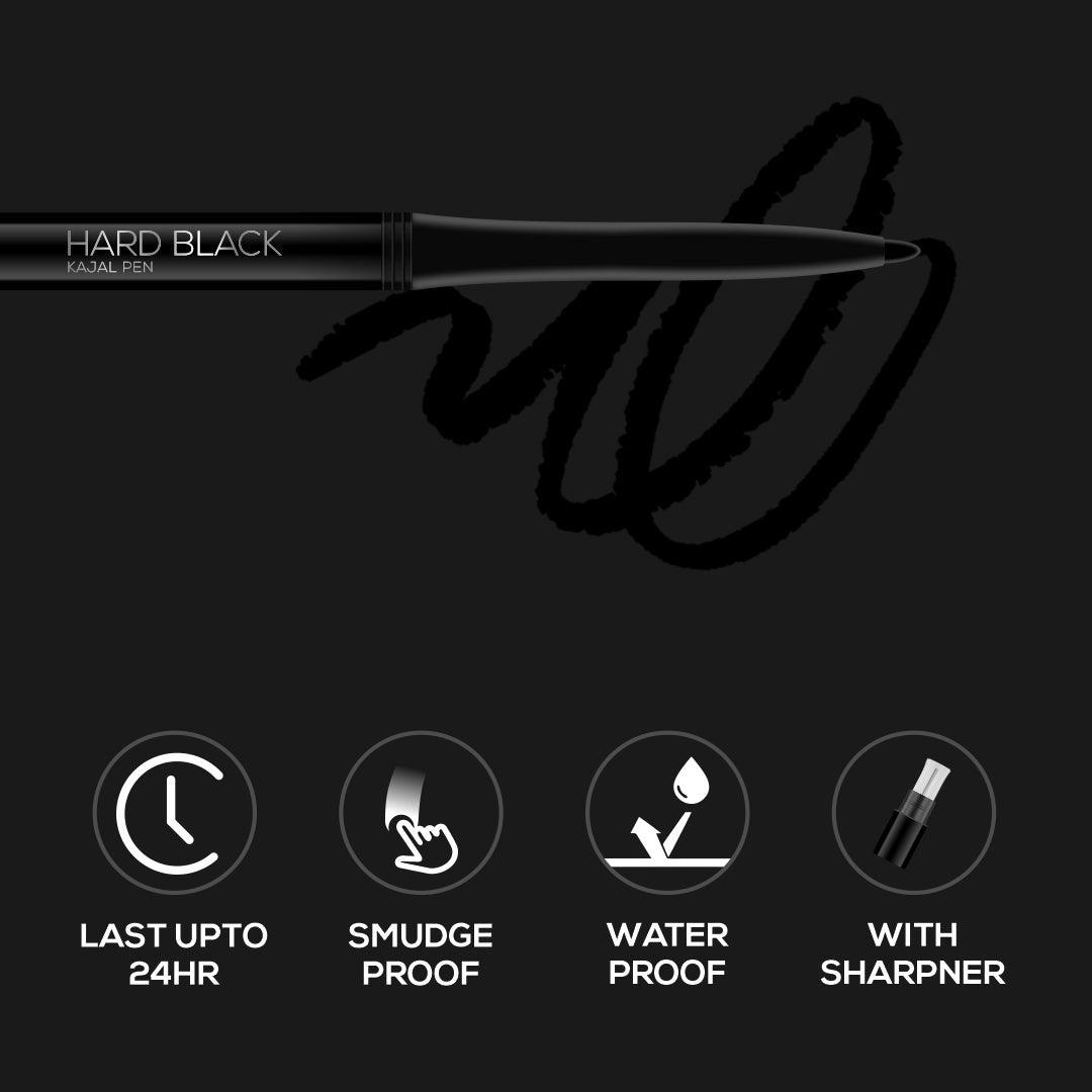 RENEE Hard Black Kajal Pen with Sharpener, 0.35 g, 1 U — photo 4