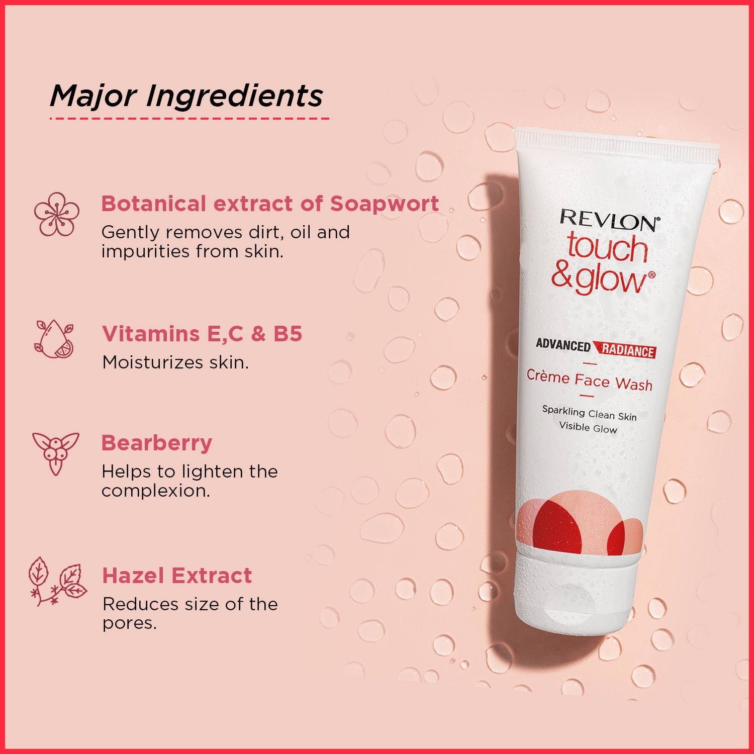 Revlon India Touch & Glow Advanced Radiance Crème Face Wash, 100ML — photo 8