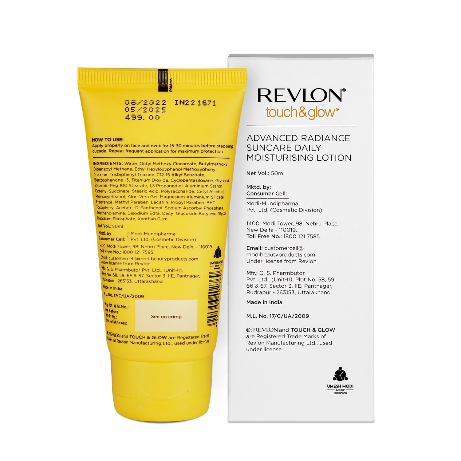 Revlon India Touch & Glow Advanced Radiance Suncare Daily Moisturizing Lotion SPF50 — photo 5