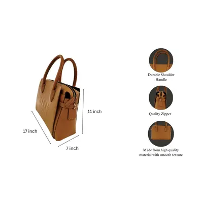 SHE WOLF STYLE 1 LEATHER HAND BAG YELLOW COLOUR