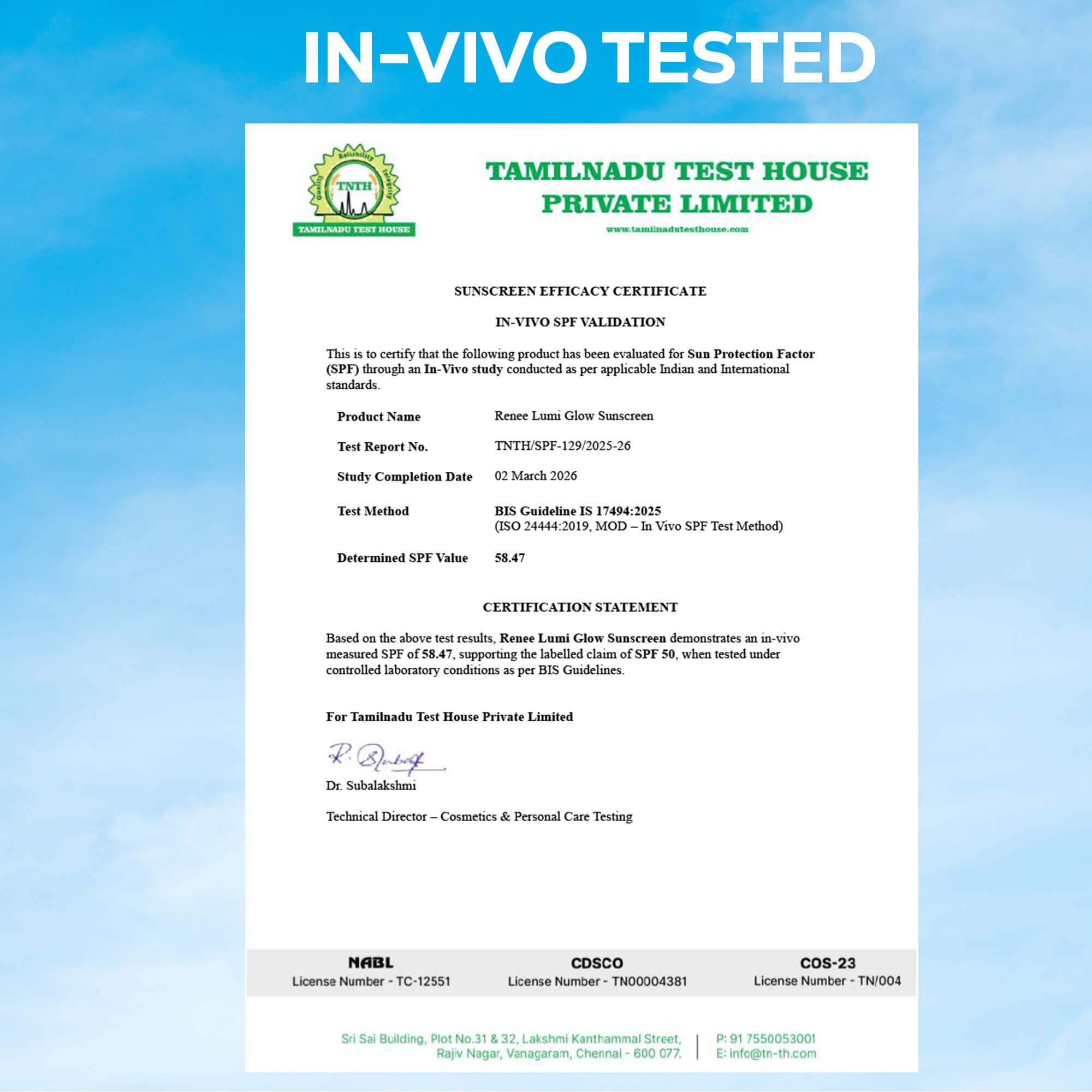 Skincare RENEE Lumi Glow Highlighting Sunscreen In-Vivo Tested SPF 50 — photo 4