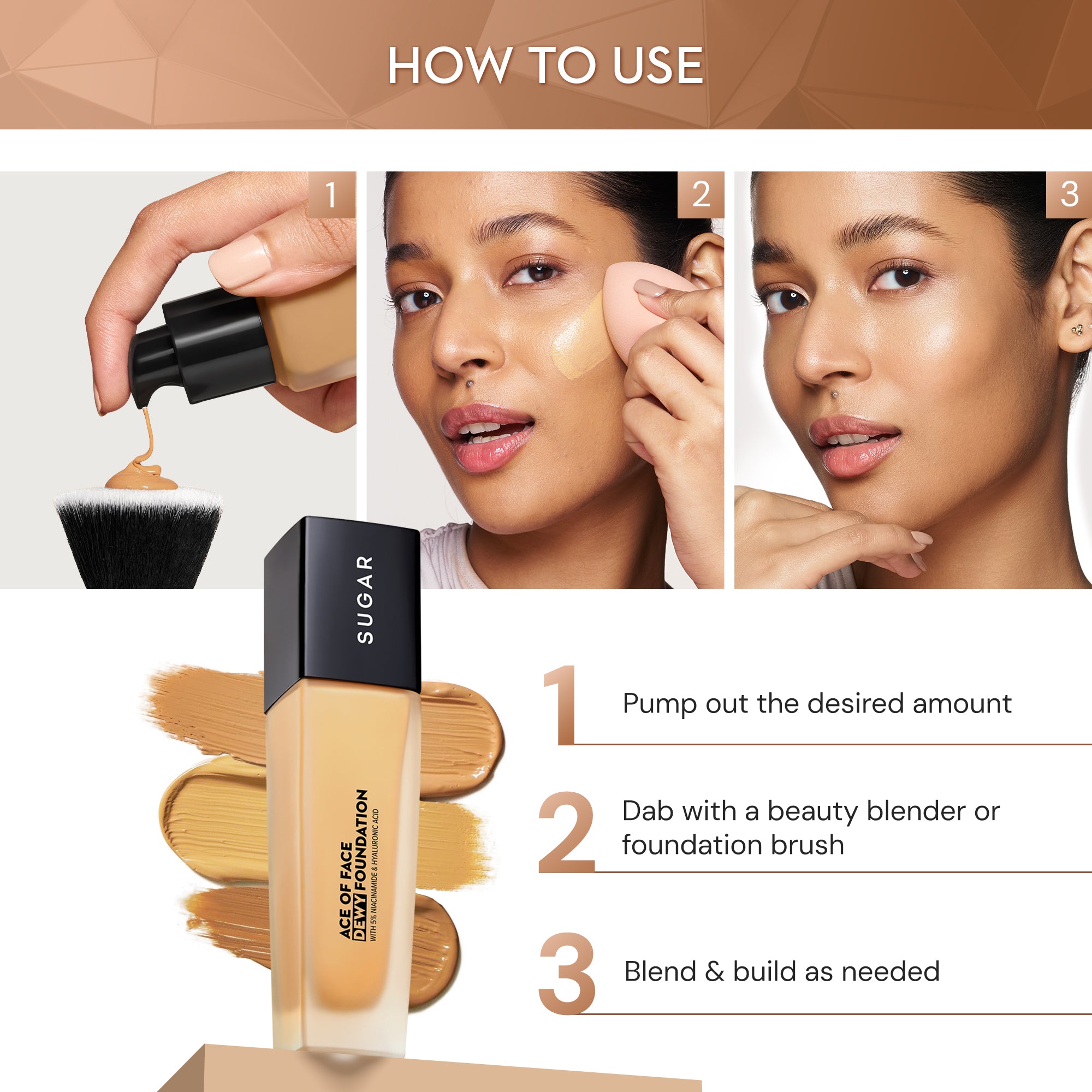 SUGAR Cosmetics Ace of Face Dewy Foundation, 27 Vienna — photo 3