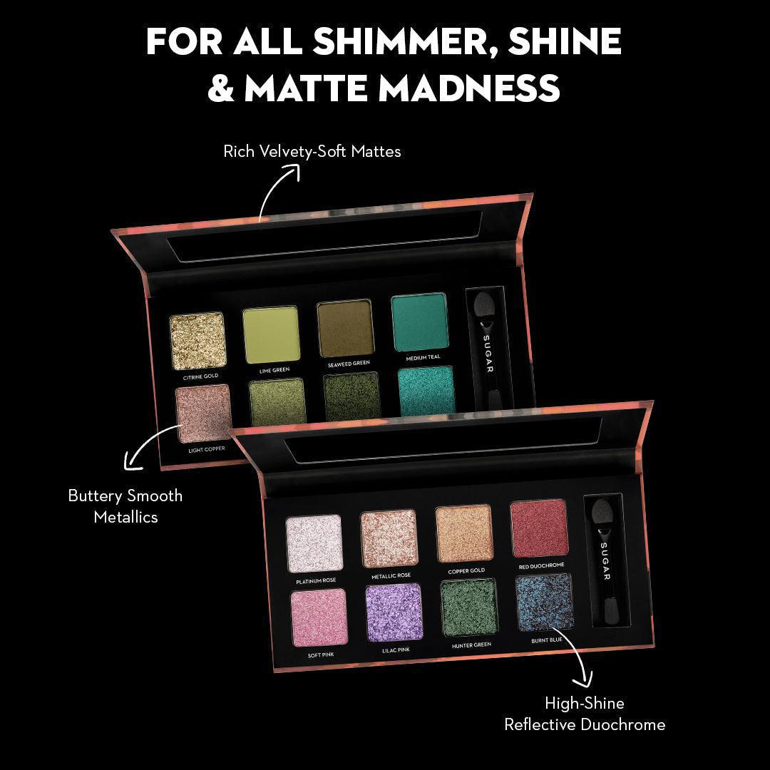 SUGAR Cosmetics Blend The Rules Eyeshadow Palette, 08 Reflection (Galactic Glitter) — photo 3