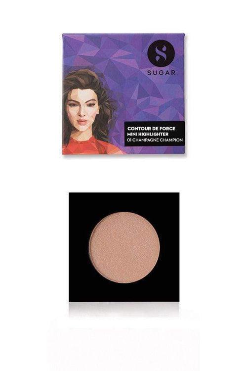 SUGAR Cosmetics Contour De Force Mini Highlighter, 01 Champagne Champion (Champagne Gold)