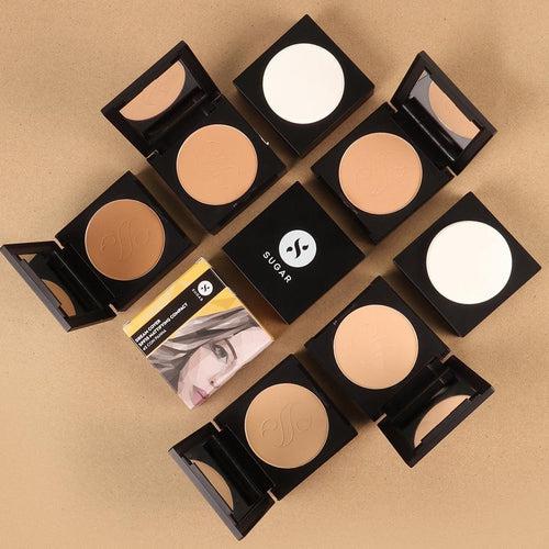 SUGAR Cosmetics Dream Cover SPF15 Mattifying Compact Powder, 15 Cappuccino (light-medium)