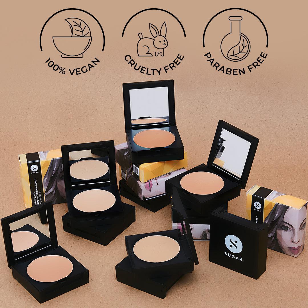 SUGAR Cosmetics Dream Cover SPF15 Mattifying Compact Powder, 15 Cappuccino (light-medium) — photo 4