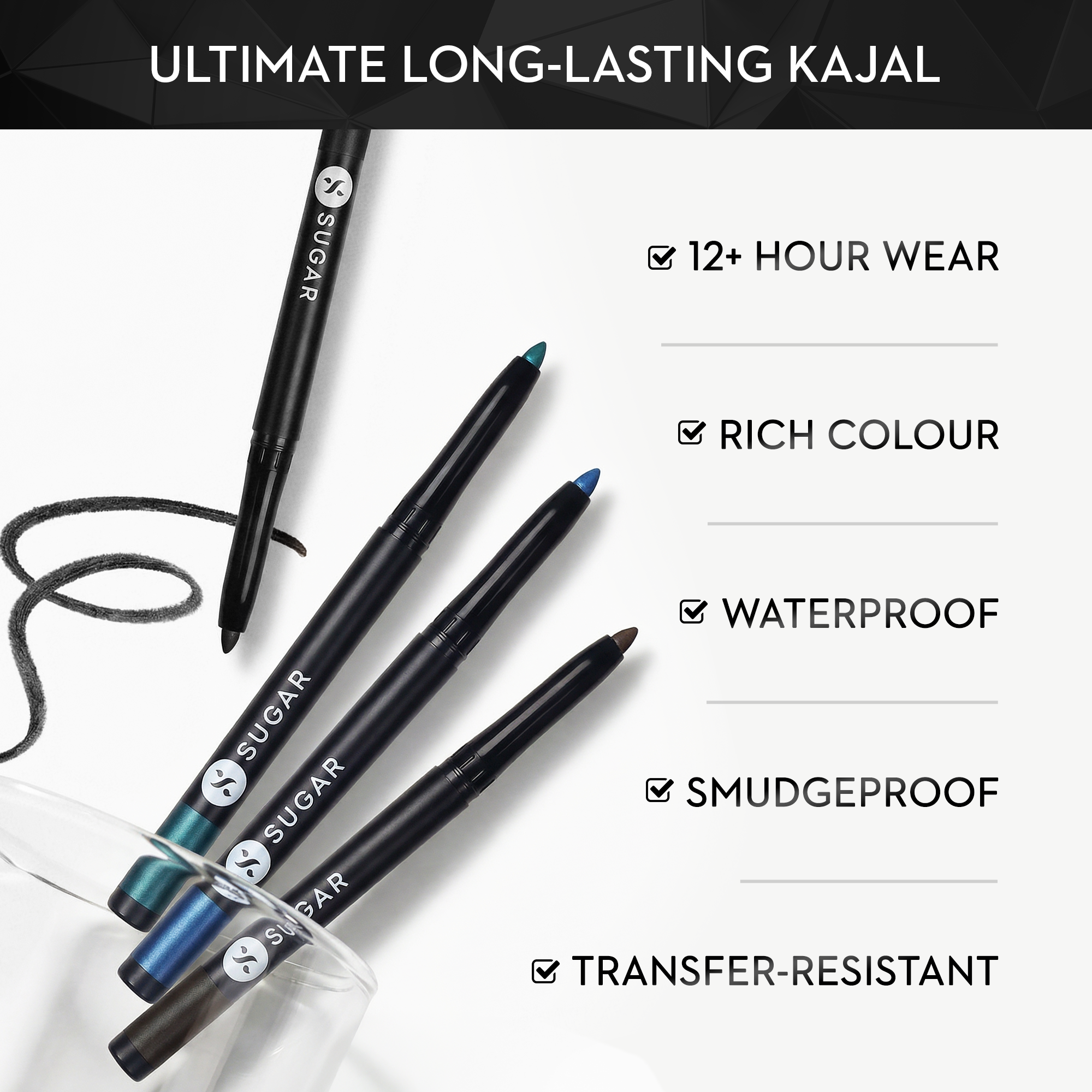 SUGAR Cosmetics Kohl Of Honour Intense Kajal, 06 Blue Moon (Metallic Baby Blue) — photo 2