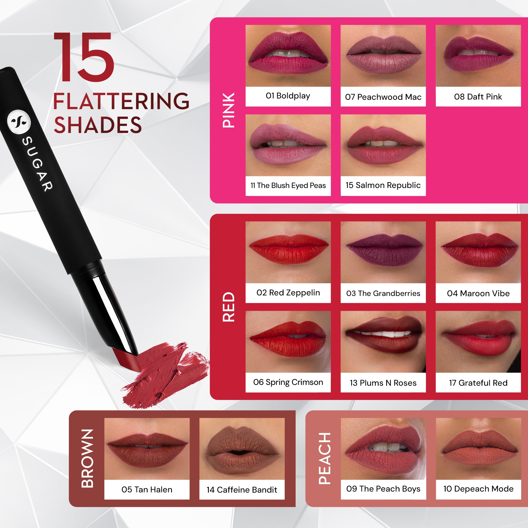 SUGAR Cosmetics Matte Attack Transferproof Lipstick, 08 Daft Pink (Deep Pink) — photo 3