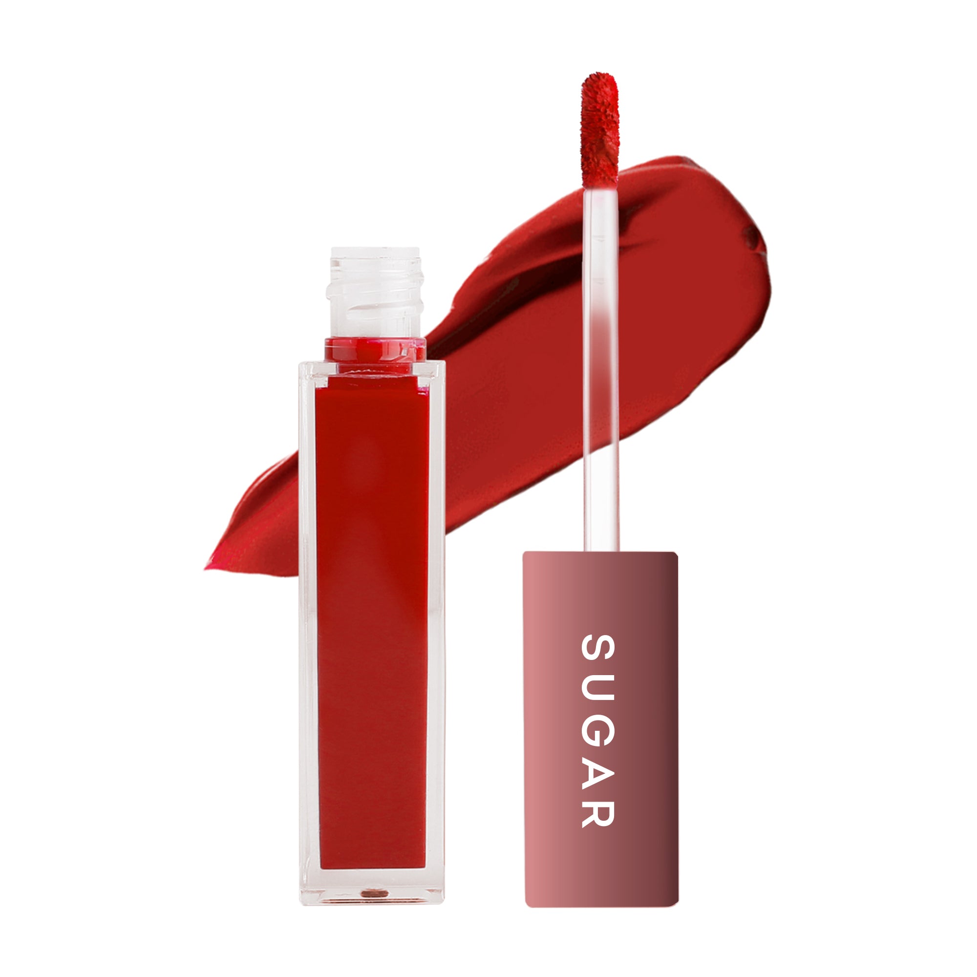 SUGAR Cosmetics Mettle Liquid Lipstick, 04 Sirius (Cherry Red) — photo 4
