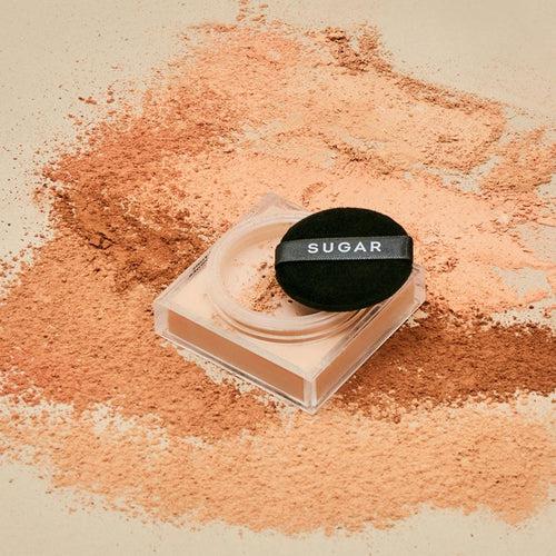 SUGAR Cosmetics Set The Tone Tinted Face Powder, 15 Cappuccino (Light-Medium)