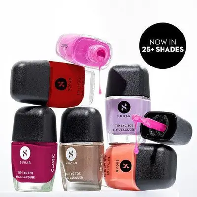 SUGAR Cosmetics Tip Tac Toe Nail Lacquer Classic, 25 Crimson Canopy