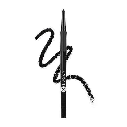 SUGAR Cosmetics Twist And Shout Fadeproof Kajal, 01 Black Velvet (Black)