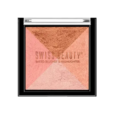 Swiss Beauty 2-in 1- Baked Blusher & Highlighter