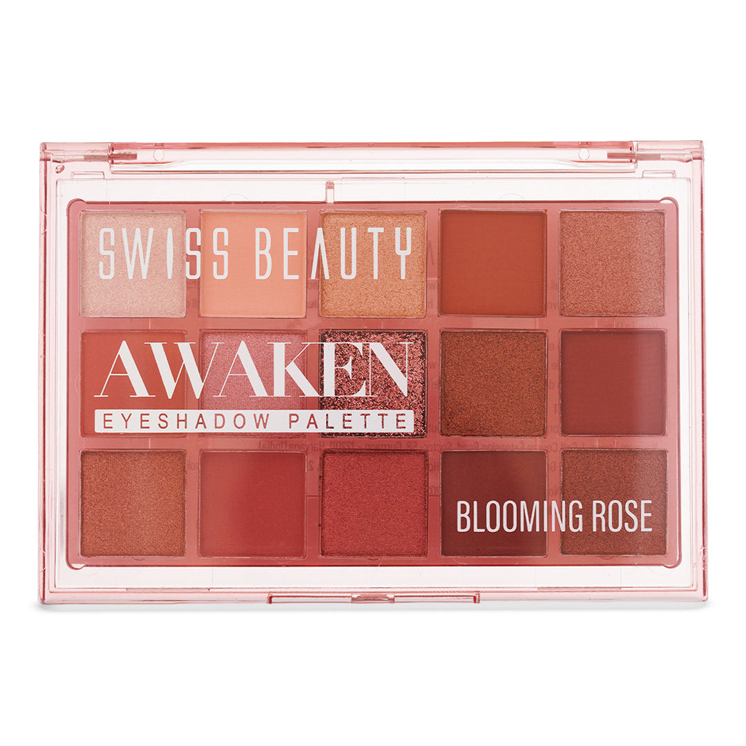 SWISS BEAUTY AWAKEN EYESHADOW PALETTE 01 BLOOMING ROSE 11G