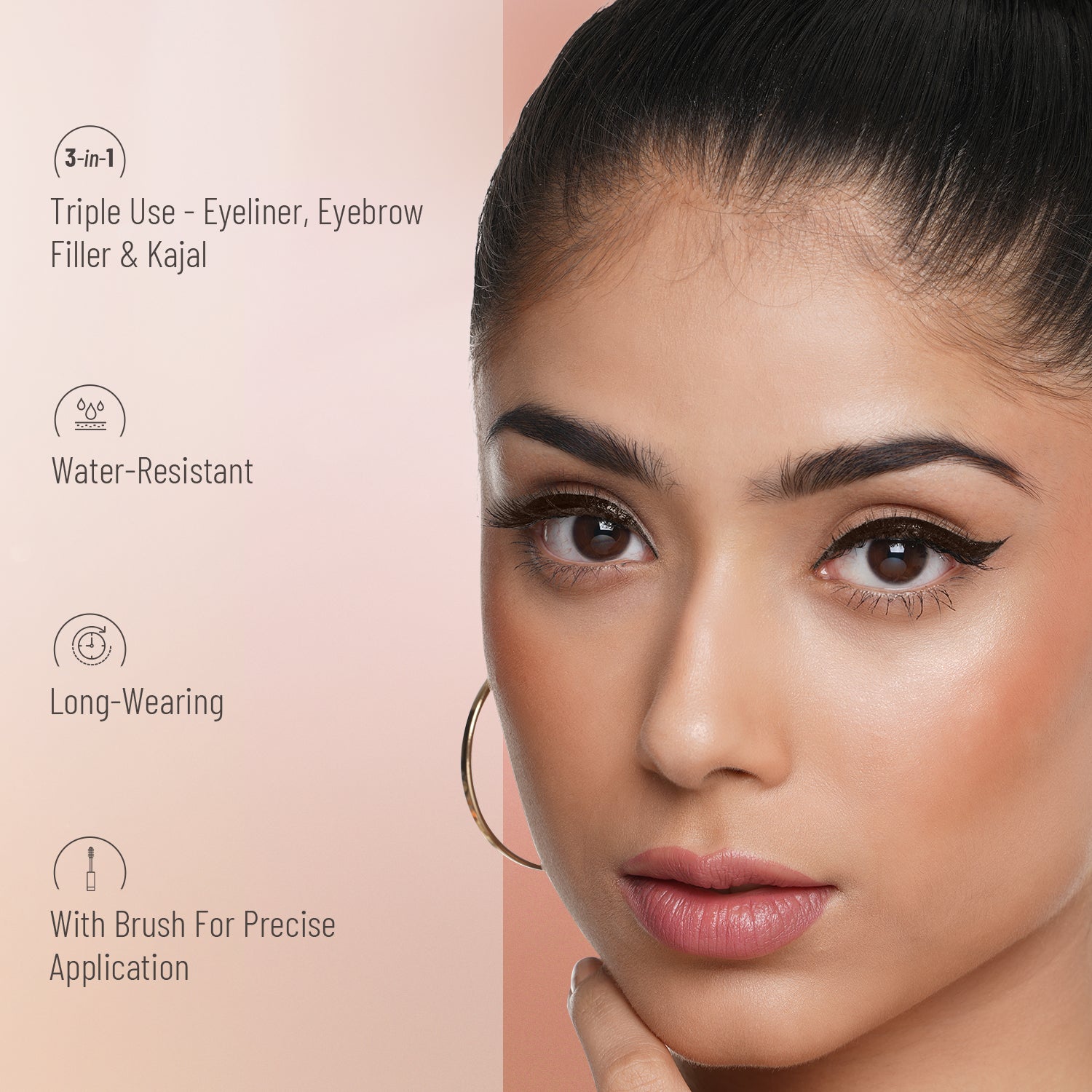 SWISS BEAUTY EYEBROW & GEL EYELINER 2 IN 1 3G+ 4G  01 BLACK — photo 2