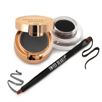 SWISS BEAUTY EYEBROW&GEL EYELINER 2IN1 02BROWN 3G+4G