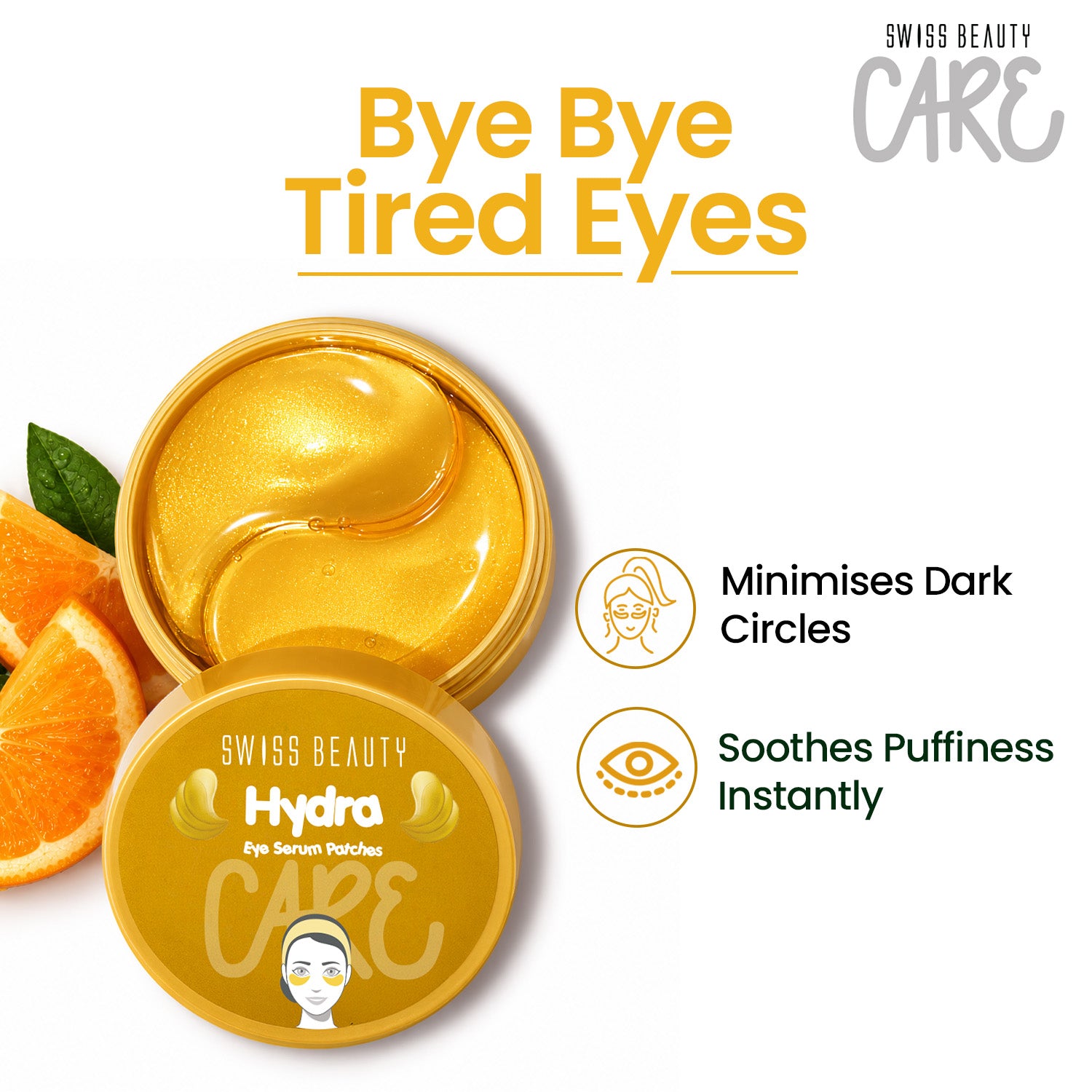 SWISS BEAUTY HYDRA EYE SERUM PATCHES 02 VITAMIN C 60PCS — photo 2