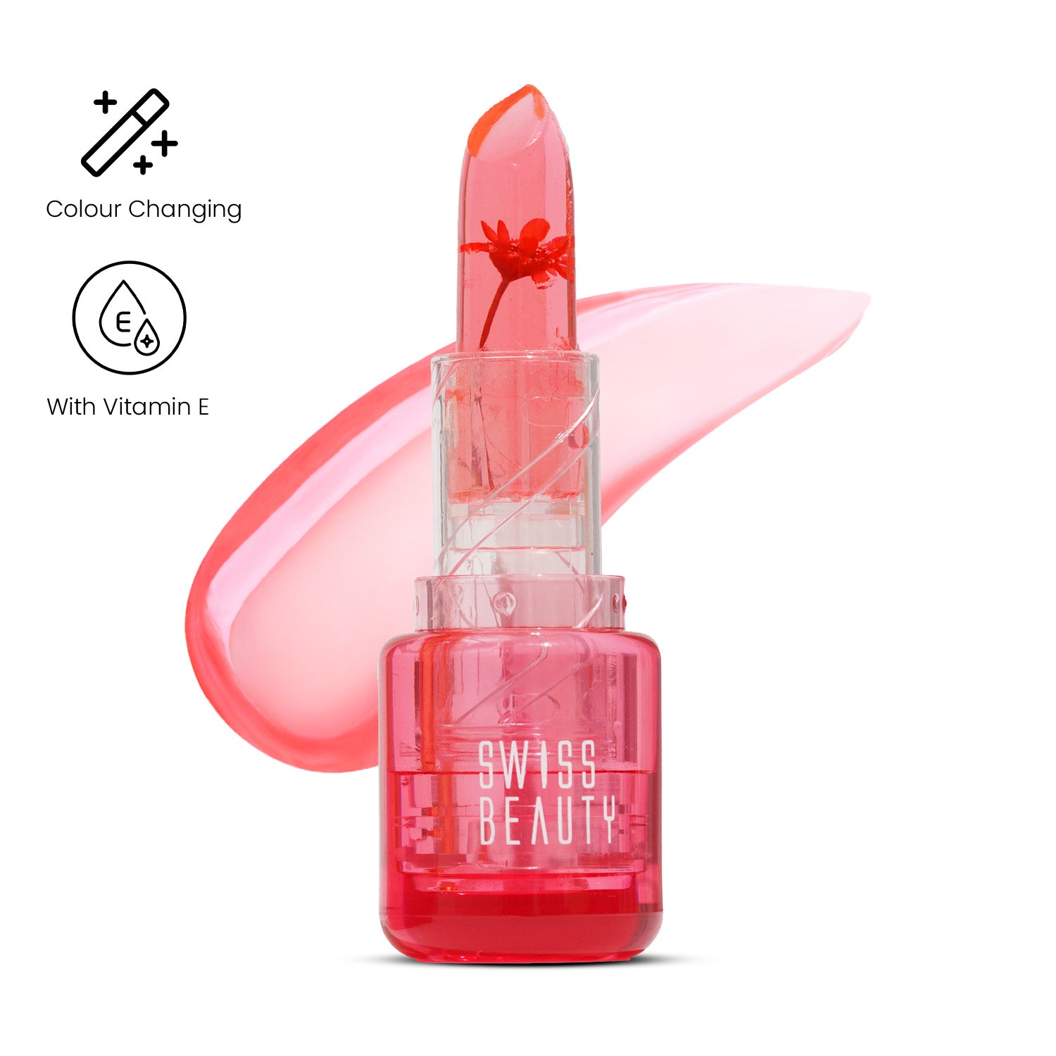 SWISS BEAUTY JELLY BLOOM PH LIP BALM 01 PINK PETAL 3.6G — photo 2