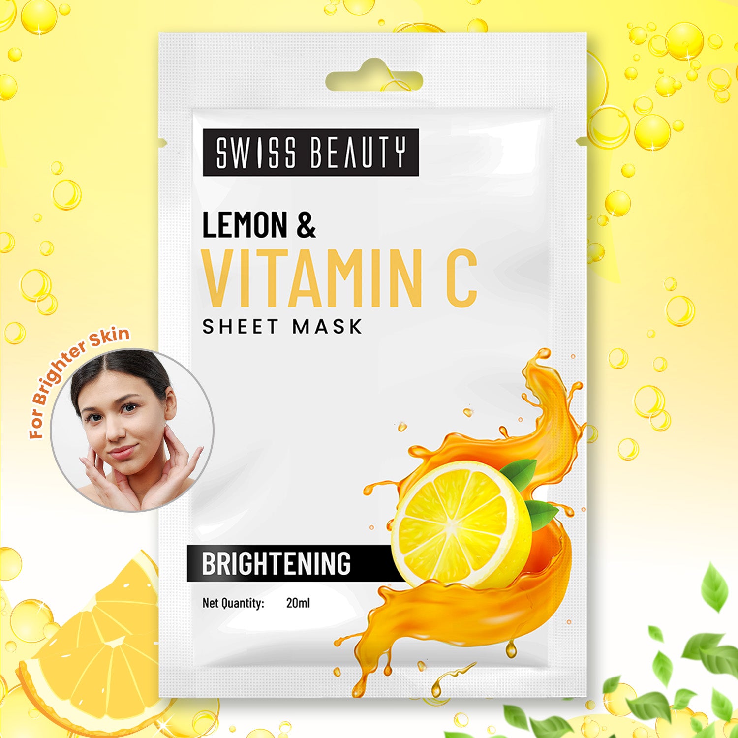 SWISS BEAUTY LEMON & VITAMIN C SHEET MASK — photo 3