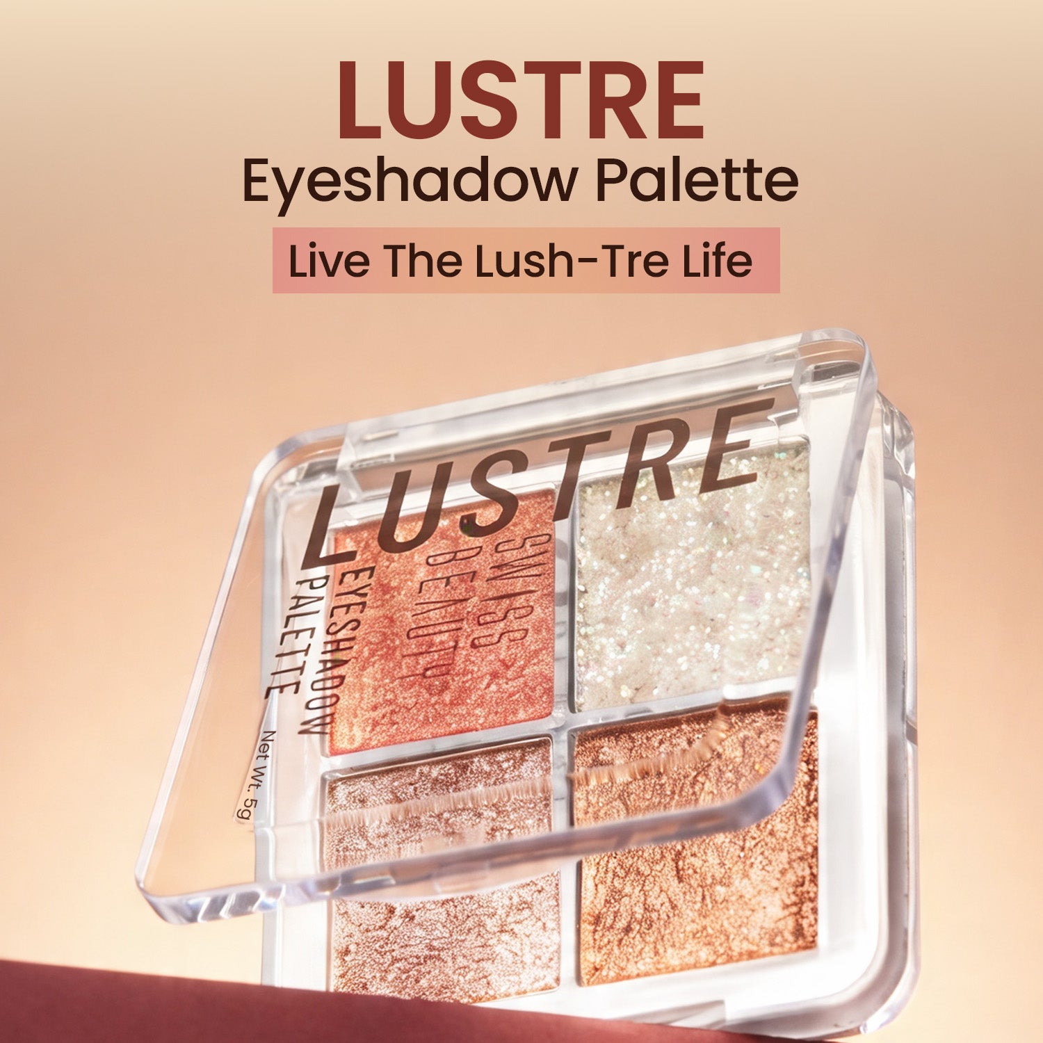 Swiss Beauty Lustre Eyeshadow Palette, Nude Addict — photo 2