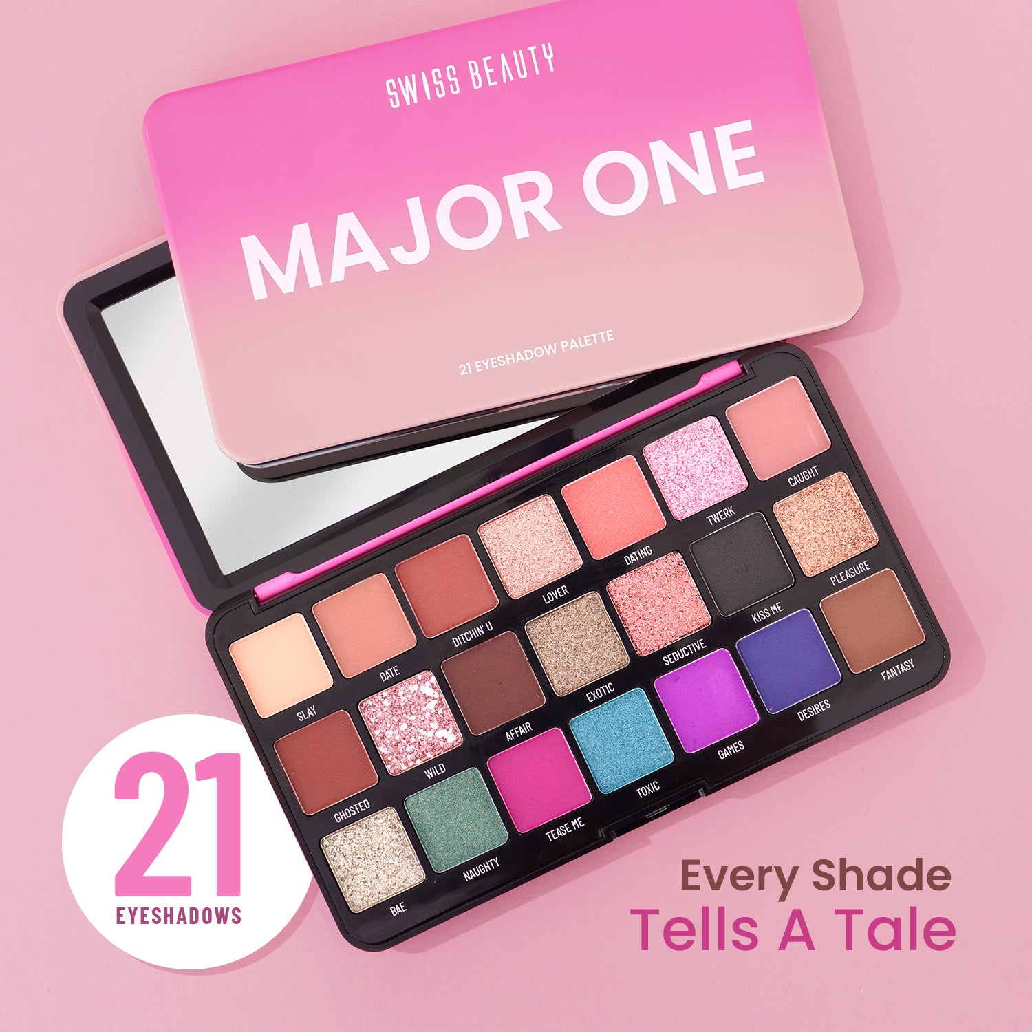 SWISS BEAUTY MAJOR ONE 21 EYESHADOW PALETTE 20G — photo 3