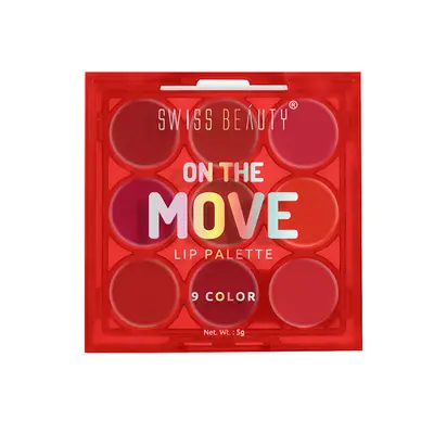 SWISS BEAUTY ON THE MOVE LIP PALETTE 9 COLOR