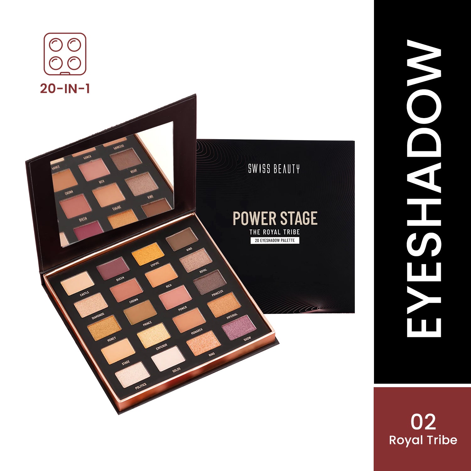 Swiss Beauty Power Stage Eyeshadow Palette, Mystic Glam — photo 4