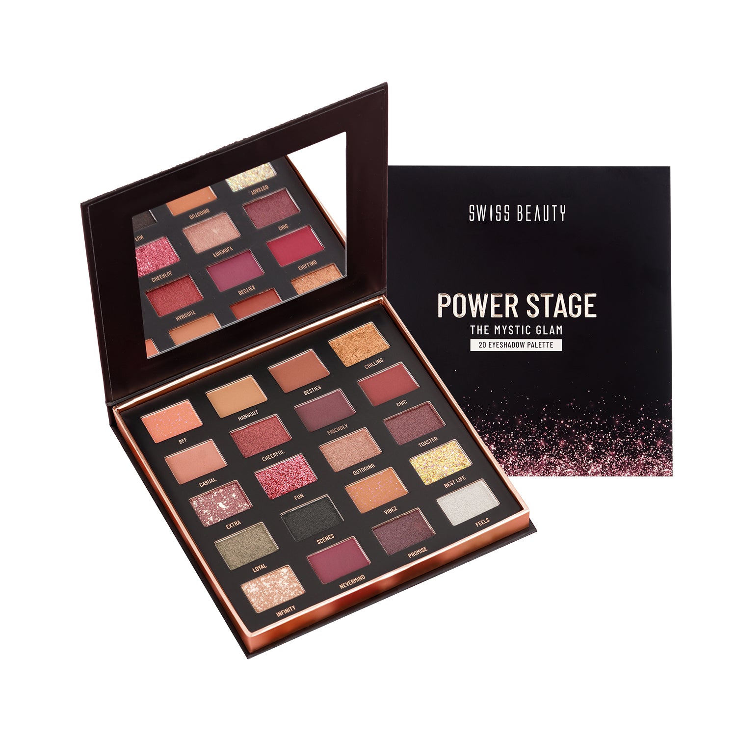 Swiss Beauty Power Stage Eyeshadow Palette, Royal Tribe