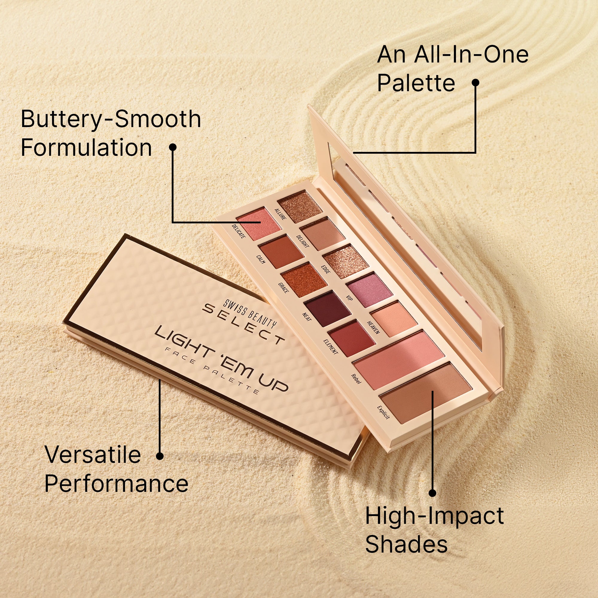 Swiss Beauty Select Select Light Em Up Face Palette, Firefly — photo 4
