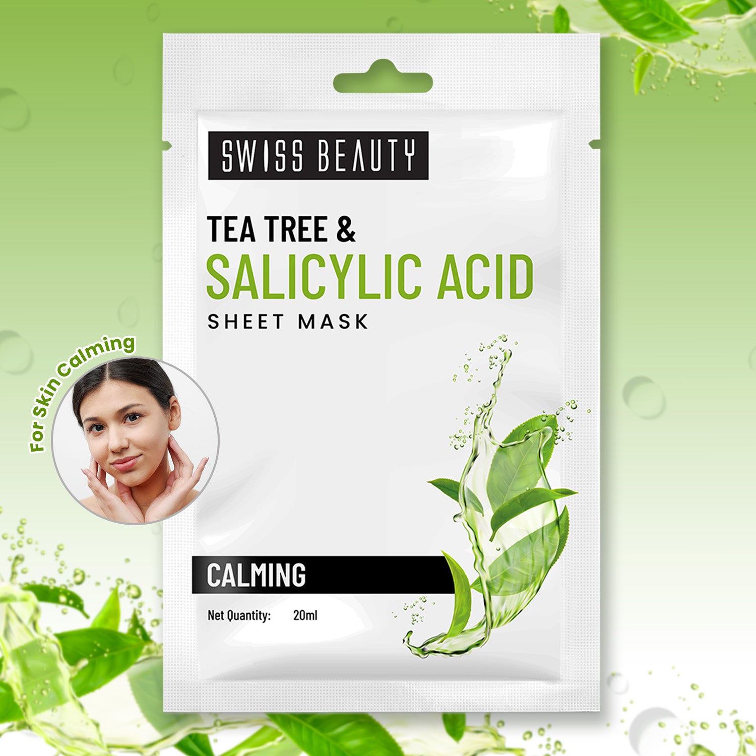 SWISS BEAUTY TEA TREE & SALICYLIC ACID SHEET MASK — photo 3