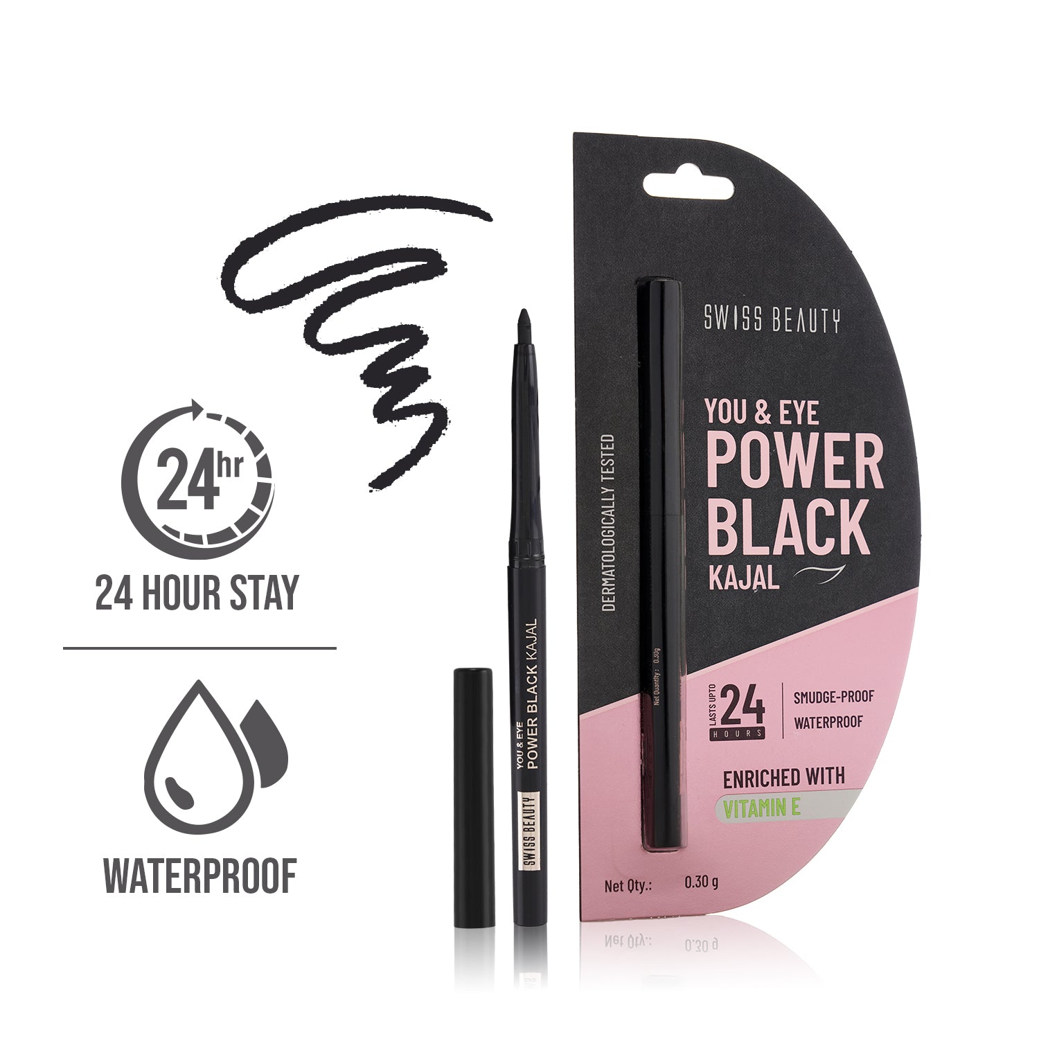 Swiss Beauty You & Eye Power Black Kajal — photo 2