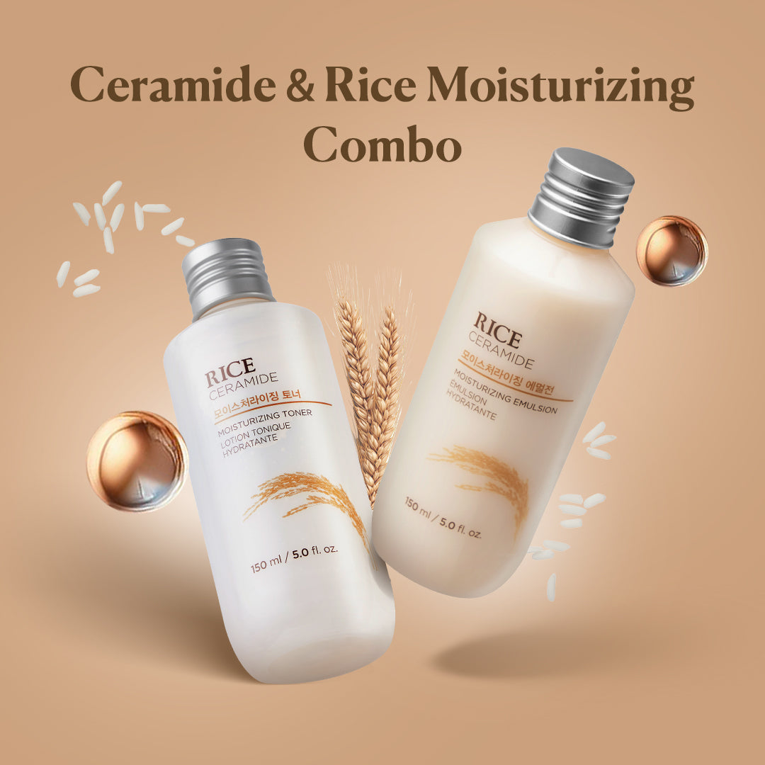 The Face Shop 2 Step Ceramide & Rice Moisturizing Combo 150ml