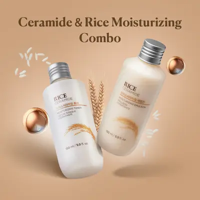 The Face Shop 2 Step Ceramide & Rice Moisturizing Combo 150ml