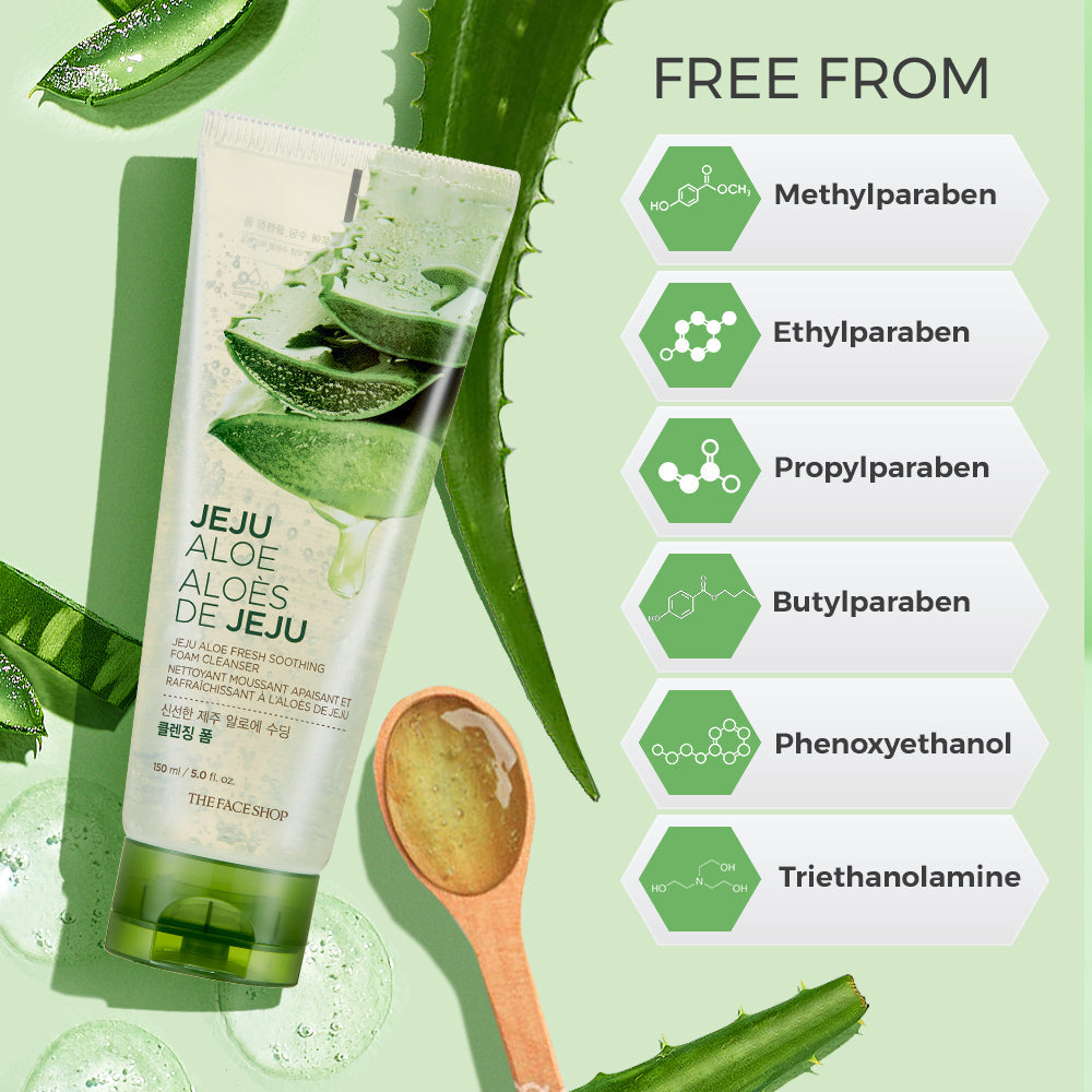 The Face Shop Jeju Aloe Fresh Soothing Cleansing Foam 150ml — photo 3