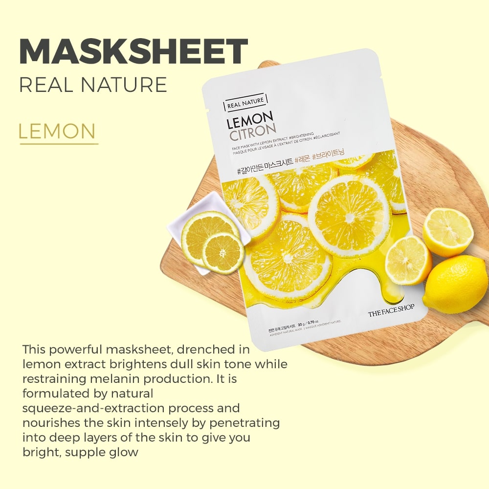 The Face Shop Real Nature Lemon Face Mask 20g — photo 2