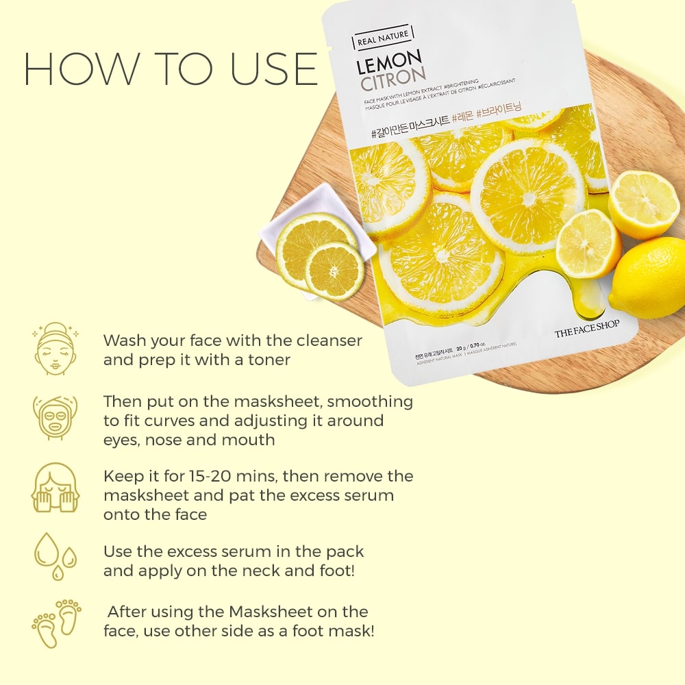 The Face Shop Real Nature Lemon Face Mask 20g — photo 4