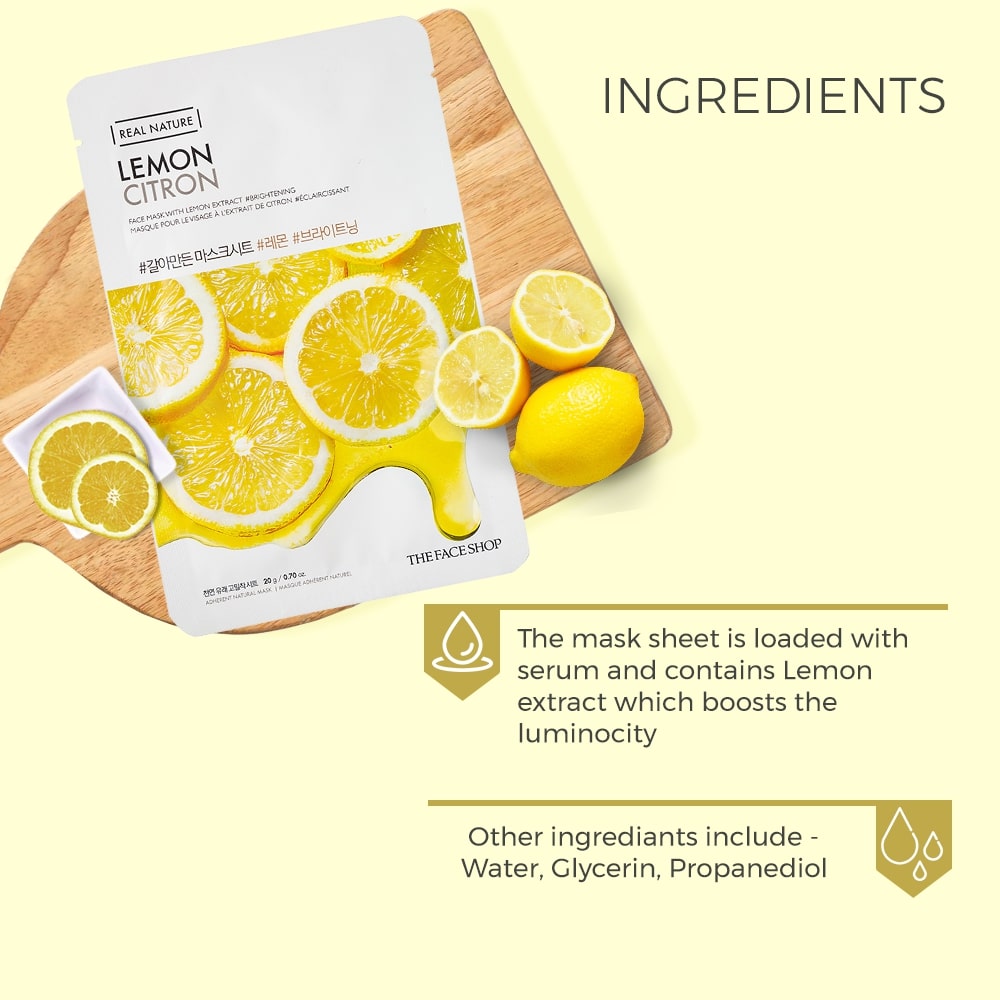 The Face Shop Real Nature Lemon Face Mask 20g — photo 3