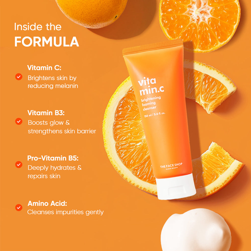 The Face Shop Vitamin C Brightening Foaming Face Wash 150ml — photo 3