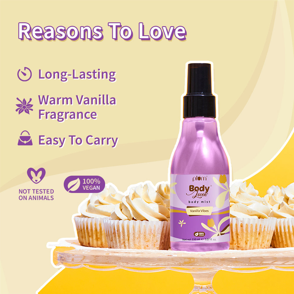 Vanilla Vibes Body Mist by Plum BodyLovin', 100 ml — photo 4