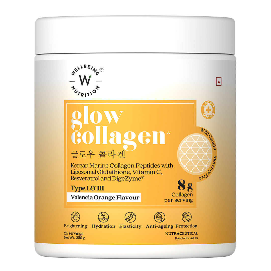 WELLBEING GLOW COLLAGEN VALENCIA ORANGE FLAVOUR 250G — photo 2