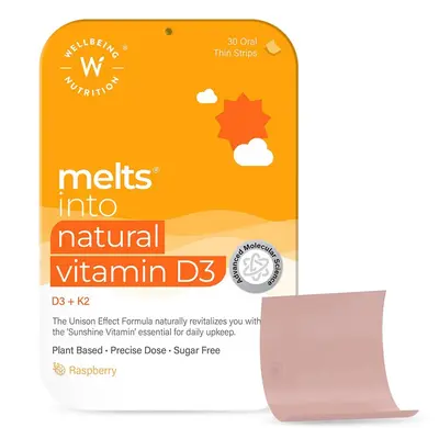 WELLBEING MELTS INTO NATURAL VITAMIN D3 30 ORAL THIN STRIPS