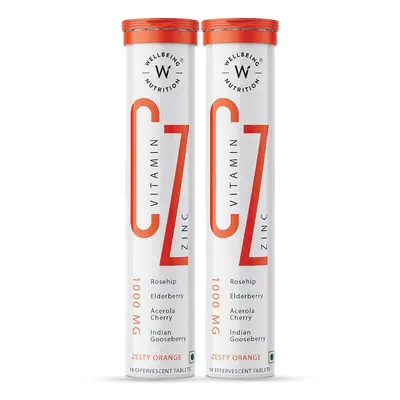WELLBEING VITAMIN C + ZINC 16 EFFERVESCENT TABLET — VITC+ ZINC