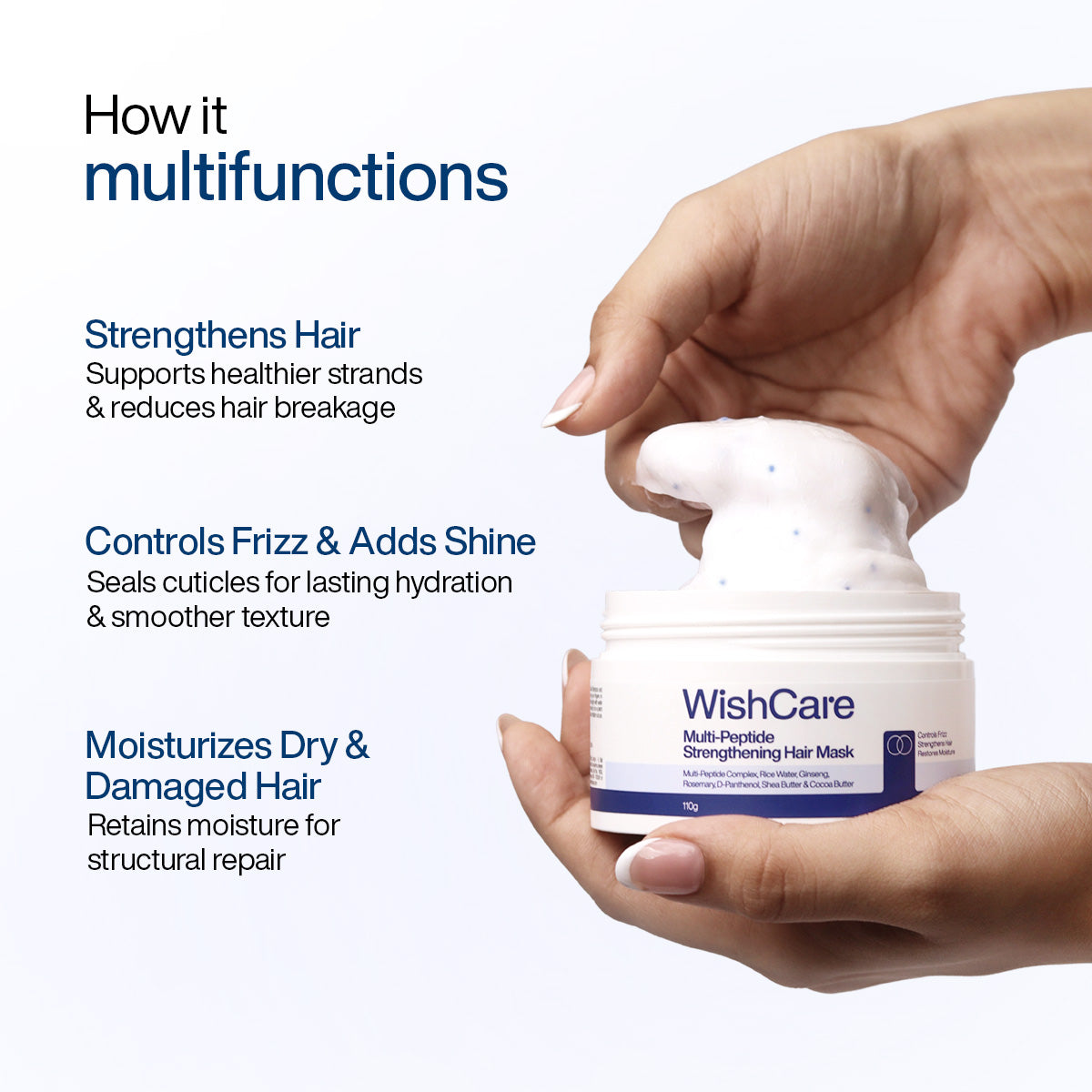 WISH CARE MULTI PEPTIDE STRENGTHENING HAIR MASK 110G — photo 2