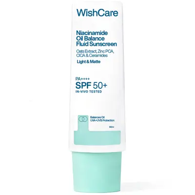 WISH CARE NIACINAMIDE OIL BALANCE FLUID SUNSCREEN LIGHT&MATTE SPF50 50G