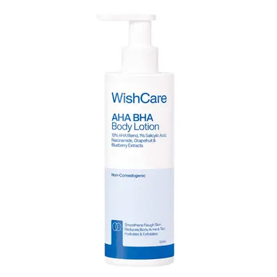 WISHCARE AHA+BHA BODY LOTION SMOOTHS ROUGH&BUMPY SKIN 200ML